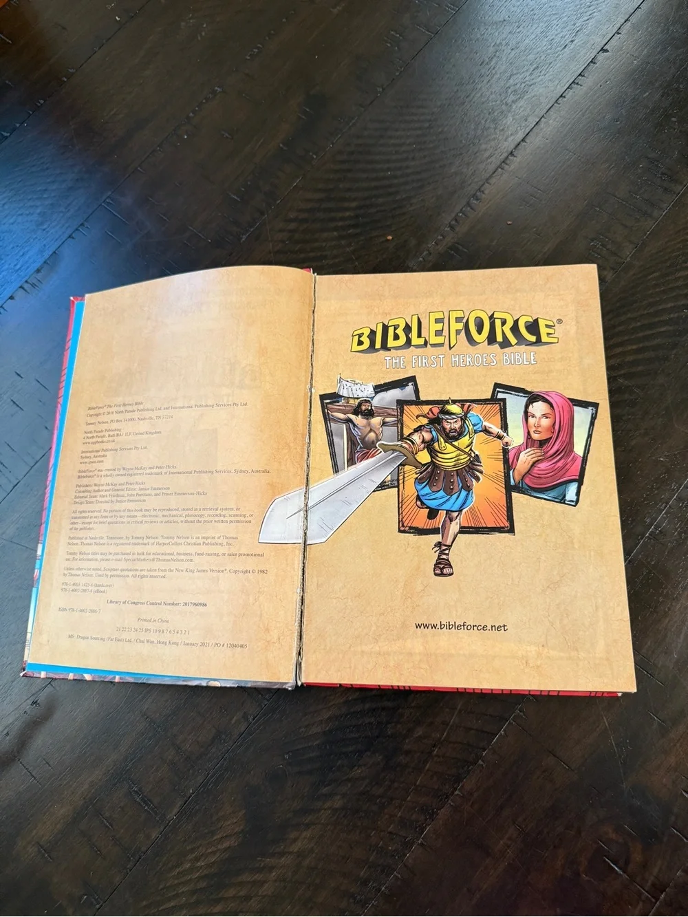 BibleForce The First Heroes Bible - Illustrated Comic style book for Kids